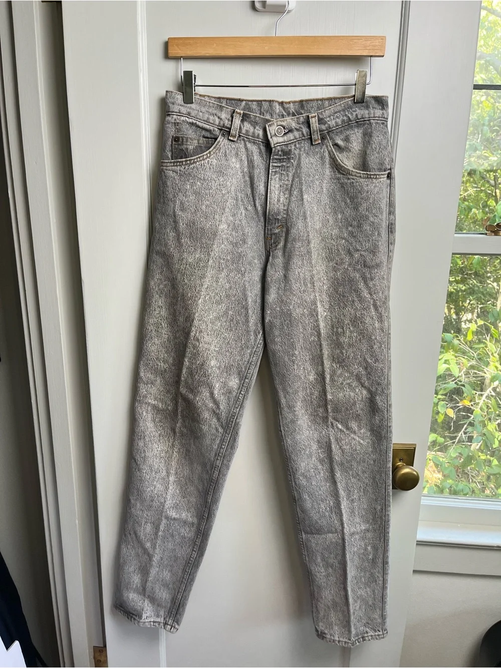 Vintage Levi’s 80s Silver Medal Acid Wash Black Jeans Made In USA Mens 31x32